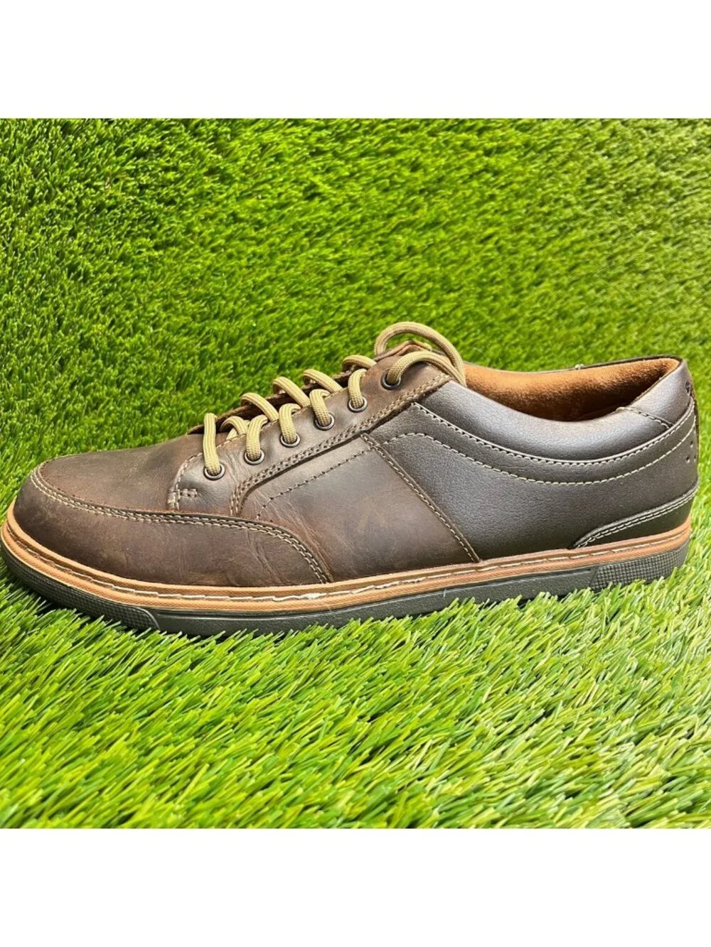 Florsheim Gridley Men Size 11.5 Brown Leather Steel Toe Safety Work Oxford Shoes